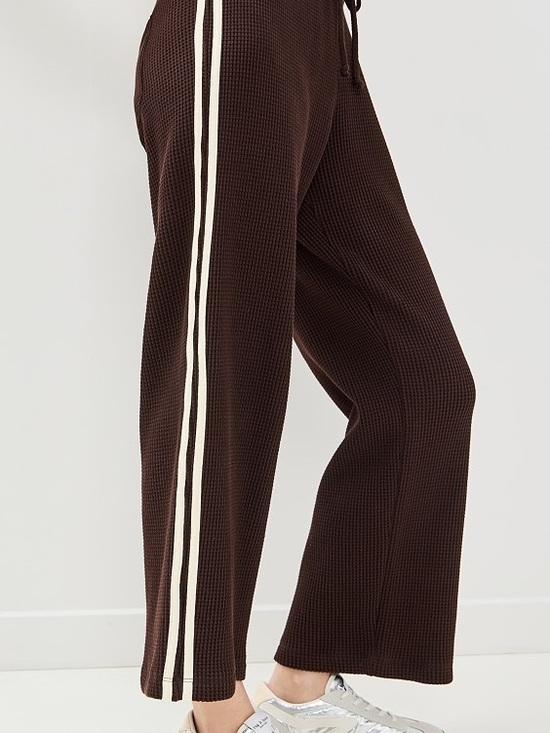 DONNI. Pants - DONNI. The Thermal Crop Stripe Pants in Espresso size XS